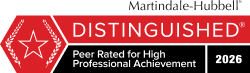 Martindale Hubbell BV Distinguished Rating